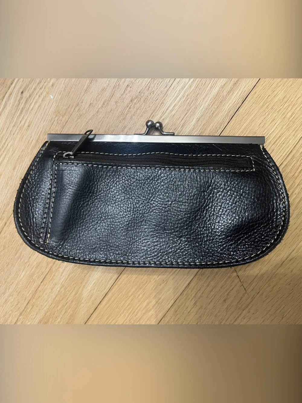 Patricia Nash Floral Embossed Leather Kiss-Lock Clutch 100% Italian Leather